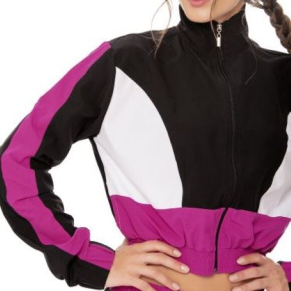 New Women's Running Jacket Size Small Fuchsia - Picture 2 of 3